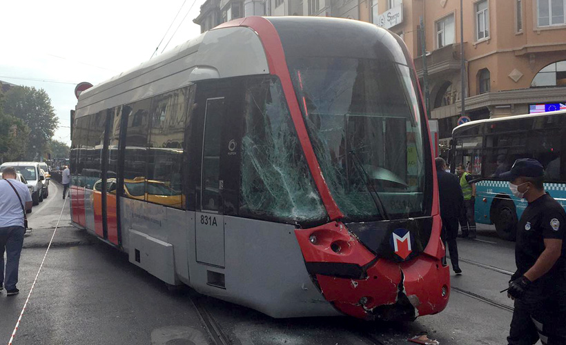 Fatih'te tramvay kazası