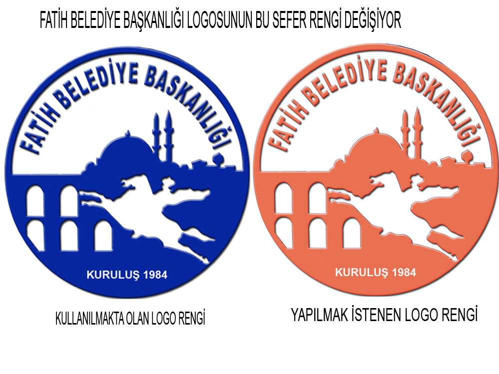 Fatih Belediyesi Logo Rengini Bizans ın Kurumsal rengi Olan Kiremit Rengine