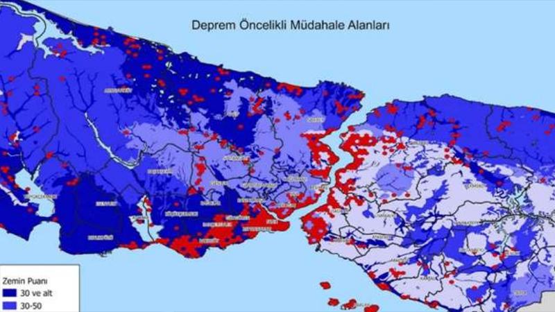 İstanbul’un deprem haritası